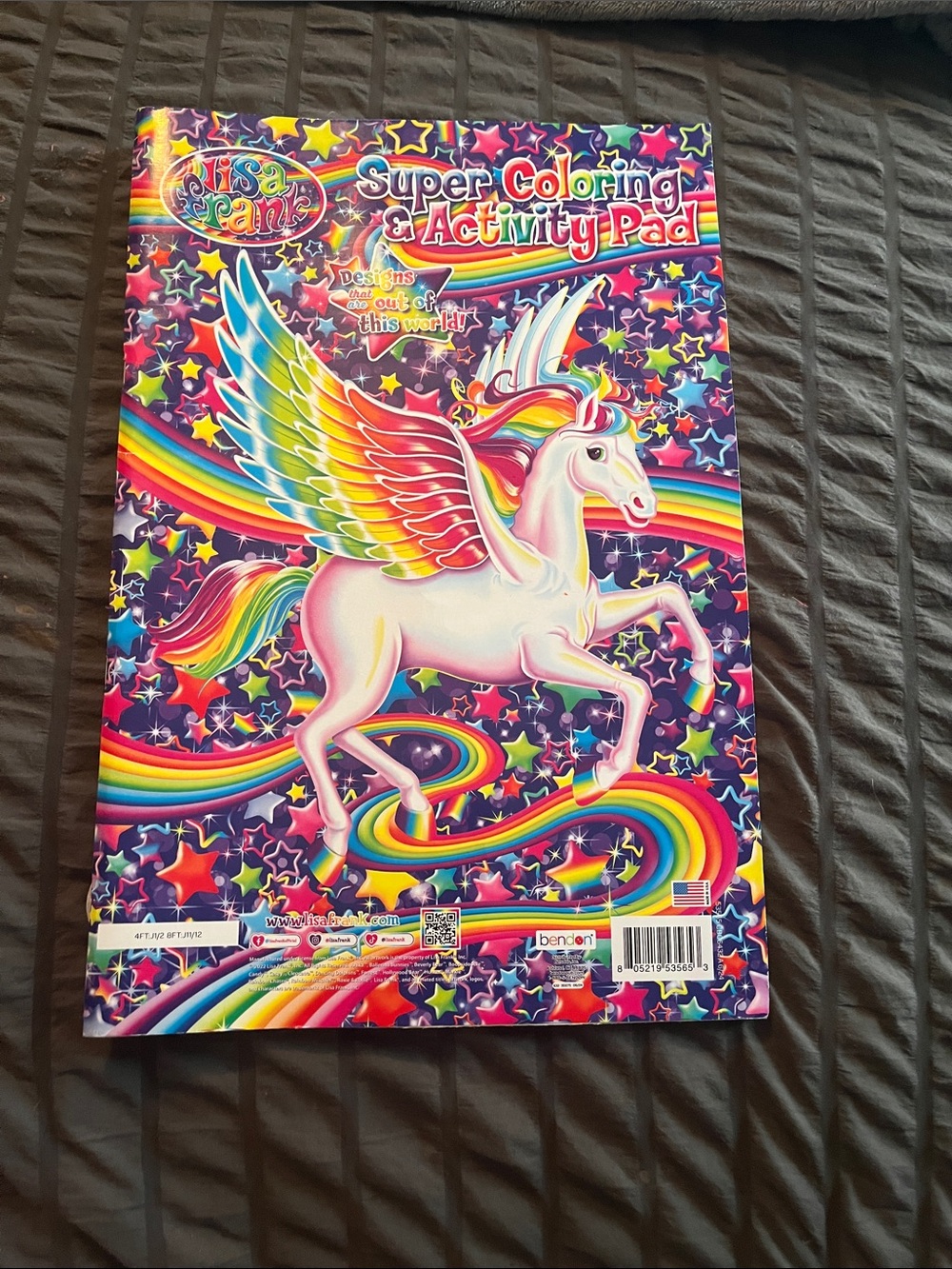 Lisa Frank Rainbow Winged Unicorn Activity Pad - Multicolor